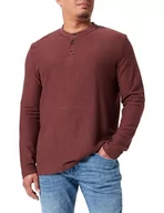 Koszulki męskie - s.Oliver Sales GmbH & Co. KG/s.Oliver Henley męska koszulka z długim rękawem Henley, fioletowy, XXL - miniaturka - grafika 1