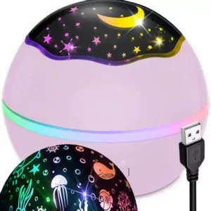 Projektor gwiazd lampka nocna rzutnik 2x Wzory - Projektory dla dzieci - miniaturka - grafika 1