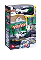 Zabawki konstrukcyjne - MIASTO BBURAGO Apteka + RENAULT CLIO 1:43 - miniaturka - grafika 1