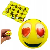 Zabawki sensoryczne - Zabawka antystresowa gniotek piłka piankowa miękka wesoła emotka buźka - miniaturka - grafika 1