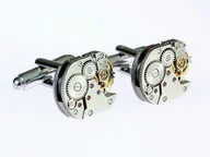 Spinki do mankietów i krawatów - POSREBRZANE Spinki SQ I + Pudełko - Prezent - miniaturka - grafika 1