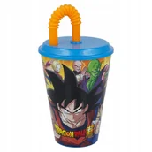 Kubki dla dzieci - Bidon Kubek Dla Dzieci Ze Słomką 430Ml Dragon Ball - miniaturka - grafika 1