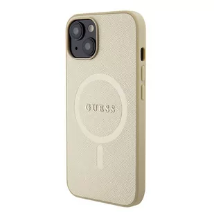 Guess GUHMP15MPSAHMCB iPhone 15 Plus 6.7" złoty/gold hardcase Saffiano MagSafe - Etui i futerały do telefonów - miniaturka - grafika 2