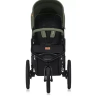 WÓZEK SPACEROWY BIEGOWY 2W1 RĘCZNY HAMULEC 3 DUŻE KOŁA 360° LIONELO AZURA