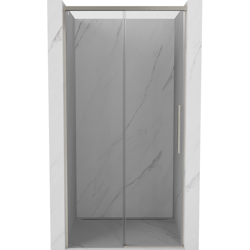 Mexen Rox drzwi prysznicowe rozsuwane 110 cm, transparent, nikiel szczotkowany - 8C2-110-000-97-00