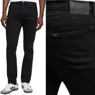Spodnie męskie - Lee RIDER SLIM Clean Black DOPASOWANE CZARNE SPODNIE JEANSOWE W32 L30 - miniaturka - grafika 1