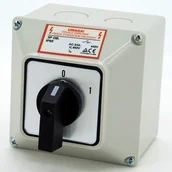 Rozdzielnie elektryczne - Łącznik Krzywkowy 25A 0-1 3F W Obudowie Włącznik Rozłącznik Zasilania IP65 - miniaturka - grafika 1