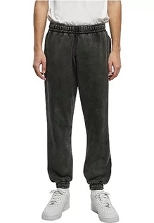 Spodenki męskie - Urban Classics Męskie spodnie Heavy Sand Washed Sweatpants Black 3XL, czarny, 3XL - grafika 1