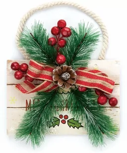 Zawieszka Merry Christmas - 19 x 18 cm - 1 szt. - Ozdoby bożonarodzeniowe - miniaturka - grafika 1