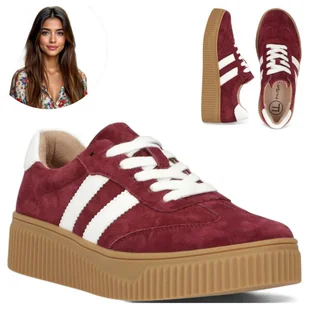 Damskie SKÓRZANE Sneakersy FILIPPO Modne sportowe Półbuty na Platformie 41 - Półbuty damskie Damskie SKÓRZANE Sneakersy FILIPPO Modne sportowe Półbuty na Platformie 41 - Półbuty damskie - miniaturka - grafika 1