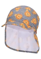Czapki damskie - Sterntaler Unisex dziecięca czapka z daszkiem ochrona karku, lew, czapka dziecięca, średni niebieski, 45 - miniaturka - grafika 1