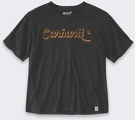 Koszulki męskie - Koszulka Carhartt Script Graphic Tencel Black - miniaturka - grafika 1
