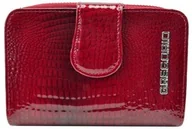 Portfele - Portfel Damski Skóra Naturalna GREGORIO Średni Z Suwakiem Piórnik Lakierowany GF-115 CZERWONY RFID 12,5 x 8,5 x 3 [cm] - miniaturka - grafika 1