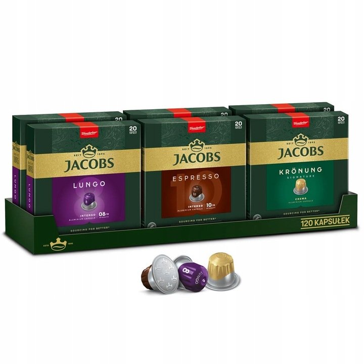 Kapsułki do Nespresso(r)* Jacobs mix Lungo Espresso 5+1 Gratis! [120 kaw]
