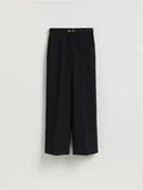 Spodnie damskie - Reserved - Spodnie z paskiem - czarny - miniaturka - grafika 1