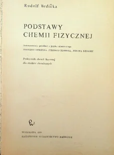 Podstawy chemii fizycznej - Chemia - miniaturka - grafika 1