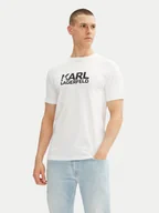 Koszulki męskie - KARL LAGERFELD T-Shirt 755087 552235 Biały Regular Fit - miniaturka - grafika 1