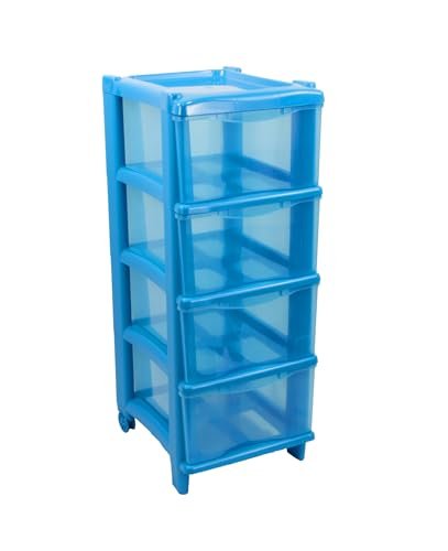 GIO'STYLE Essential kaseta dla dzieci, 4 szuflady, jasnoniebieska, wysokość 76 cm, wyprodukowano we Włoszech