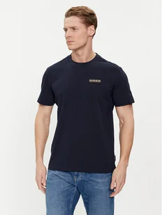 Napapijri T-Shirt Iaato NP0A4HFZ Granatowy Regular Fit - Koszulki męskie - miniaturka - grafika 1