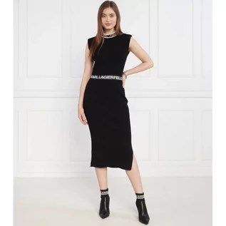 Sukienki - Karl Lagerfeld Sukienka slvs high neck knit - grafika 1