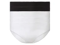 Majtki damskie - esmara® Figi damskie z bawełną, 5 par (XL (48/50), Czarny/ biały) - miniaturka - grafika 1