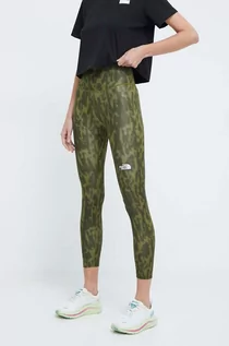 Legginsy - The North Face legginsy sportowe Flex damskie kolor zielony wzorzyste - grafika 1