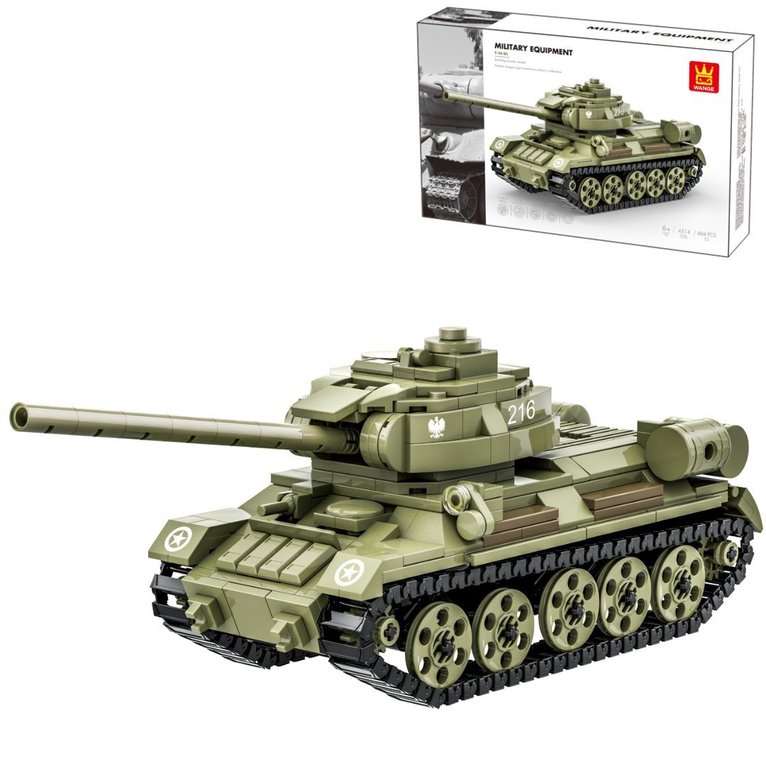 Klocki Wange 4514 - Czołg średni T-34-85, 604 elementy