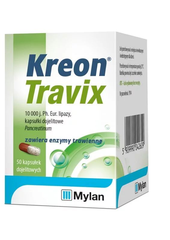 MYLAN KREON TRAVIX 50 kaps.