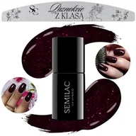 Lakiery hybrydowe - Semilac 148 Night Euphoria Uv Led Lakier Hybrydowy do paznokci 7ml Pilnik - miniaturka - grafika 1