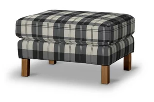Dekoria pl pl Pokrowiec na podnóżek Karlstad krata czarno-biała 61 x 79 x 44 cm Edinburgh 622-115-74 - Pokrowce na meble - miniaturka - grafika 1