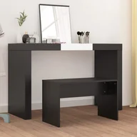 Taborety i hokery - vidaXL Stołek do toaletki, czarny, 70x35x45cm, materiał drewnopochodny - miniaturka - grafika 1