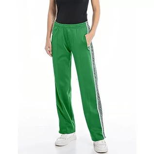 Spodnie damskie - Replay Damskie spodnie do biegania Comfort Fit, 733 Sport Green, XXS - grafika 1