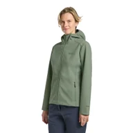 Kurtki damskie - Damska kurtka softshellowa Jack Wolfskin BORNBERG HOODY W eucalyptus - M - miniaturka - grafika 1