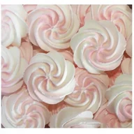 Dodatki do ciast w proszku - Posypka cukrowa ozdoby na tort bezy dekoracje urodzinowe beziki biały róż - miniaturka - grafika 1