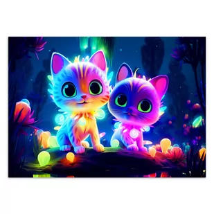 Fototapeta, Śliczne koty neonowe (Rozmiar 200x140) - Fototapety - miniaturka - grafika 3