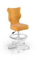 Krzesła obrotowe dla dzieci - Krzesło Entelo Petit Biały Velvet 35 rozmiar 3 WK+P - miniaturka - grafika 1