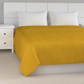 Narzuty - Dekoria Narzuta pikowana w pasy musztardowy szenil szer.260 × dł.210 cm Etna 500-705-04 - miniaturka - grafika 1