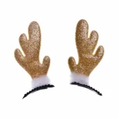 Zabawy w naśladowanie dorosłych - Ozdoba do włosów świąteczna Rogi Renifera złote ARPEX SM5533 - miniaturka - grafika 1