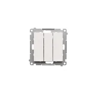 Wyłączniki światła i elektryczne - SIMON55 Łącznik potrójny (moduł) 10 AX, 250 V~, szybkozłącza; Biały mat - miniaturka - grafika 1