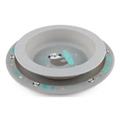 Zestawy naczyń dla dzieci - canpol Babies Zestaw naczyń Exotic Animals, 2 elementy, szary - miniaturka - grafika 1