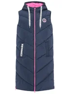 Kamizelki damskie - Zwillingsherz Kamizelka pikowana w kolorze granatowo-różowym - miniaturka - grafika 1