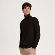 Swetry męskie - Reserved - Bawełniany golf - Brązowy - miniaturka - grafika 1