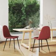 Krzesła - vidaXL Krzesła stołowe 2 szt. winna czerwień tapicerowane tkaniną 325623 - miniaturka - grafika 1