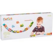 Zabawki interaktywne dla dzieci - Cubika Drewniana nawlekanka Samochody 6514316 - miniaturka - grafika 1