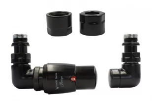 Zawór termostatyczny trójosiowy Vision czarny mat lewy Cu - Zawory i kraniki Zawór termostatyczny trójosiowy Vision czarny mat lewy Cu - Zawory i kraniki - miniaturka - grafika 1