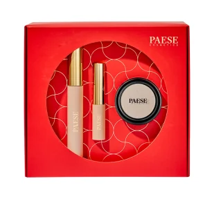 PAESE SET Eyegasm cień do powiek Diamond Mono 7 2g + eyeliner z odżywką Black 4ml + tusz do rzęs Black 8ml - Eyelinery - miniaturka - grafika 1