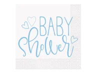 Dekoracje i nakrycia stołu na imprezę - Serwetki na baby shower dla chłopca - 33 cm - 16 szt. - miniaturka - grafika 1