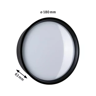 Paulmann Platomo kinkiet zewnętrzny LED czarny - Lampy ogrodowe - miniaturka - grafika 1