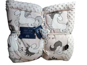 Koce i narzuty dla dzieci - LA MILLOU CIEPŁY KOC MINKY - XL - UNICORN SUGAR BEBE ECRU - miniaturka - grafika 1