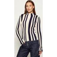 Swetry damskie - Patrizia Pepe Półgolf Slim Fit - miniaturka - grafika 1